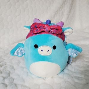 Tatiana the Dragon with Bow Squishmallows 5 Inch BNWT
